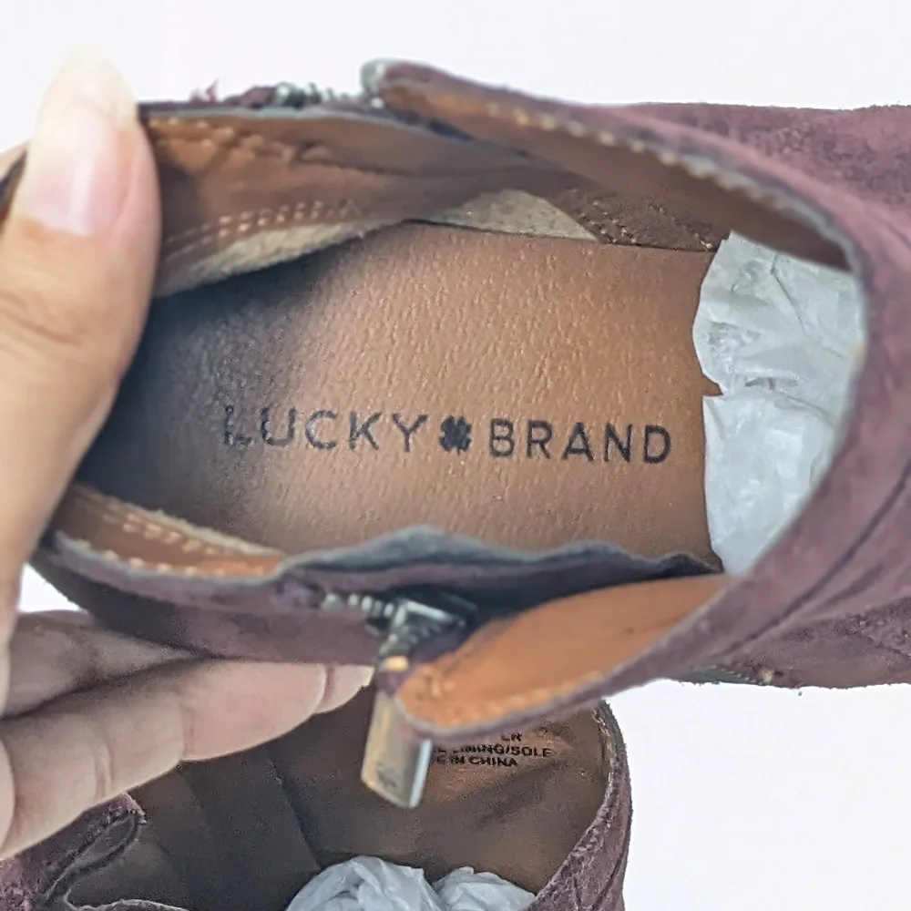 Lucky brand suede wedges